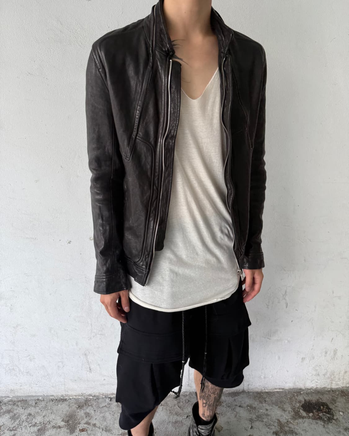 Tempo Homme Lambskin Leather Jacket 상품이미지1