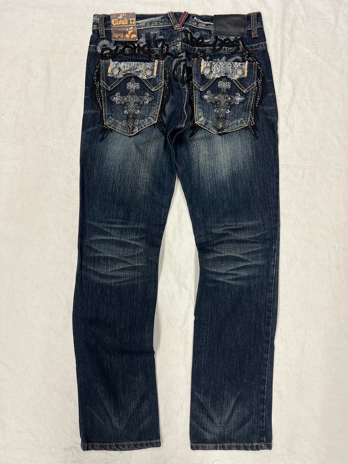 포켓 실버가죽자수  데님  상품이미지2