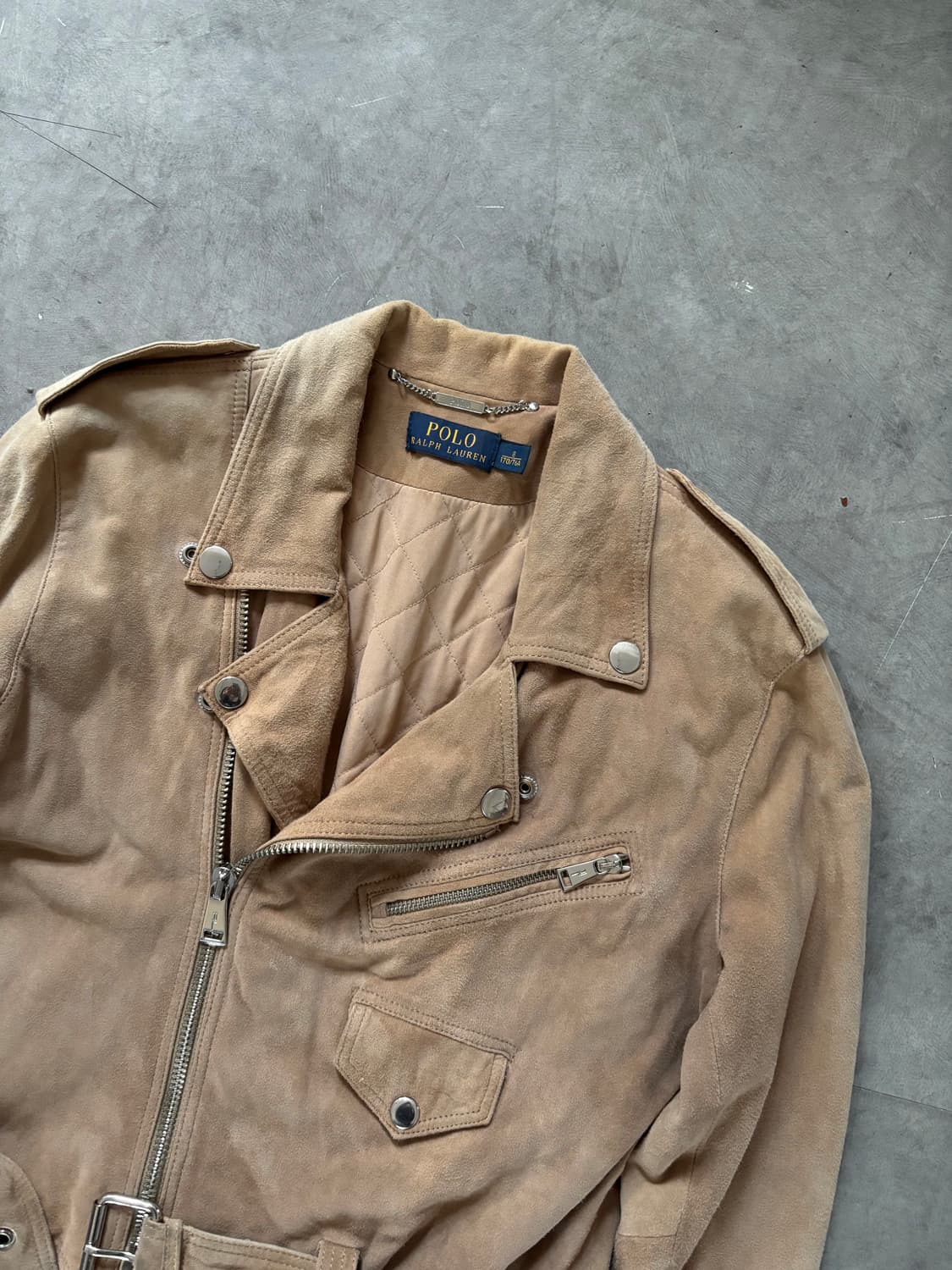 Polo 폴로 랄프로렌 신형라벨 우먼 베이지컬러 벨티드 스웨이드 바이커  상품이미지7