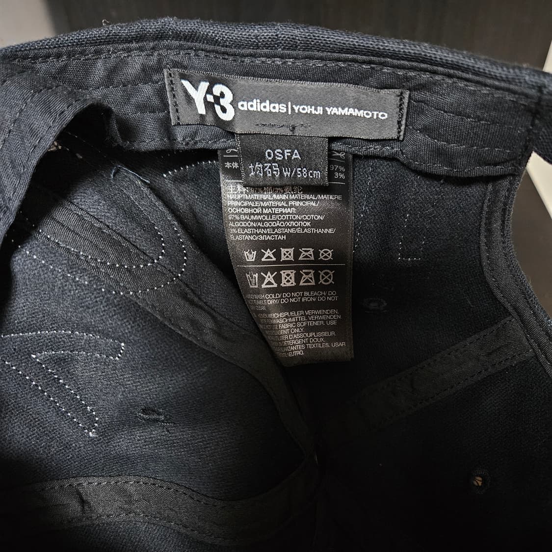 Y-3 요지야마모토 YOHJI 아플리케 자수 볼캡 상품이미지5