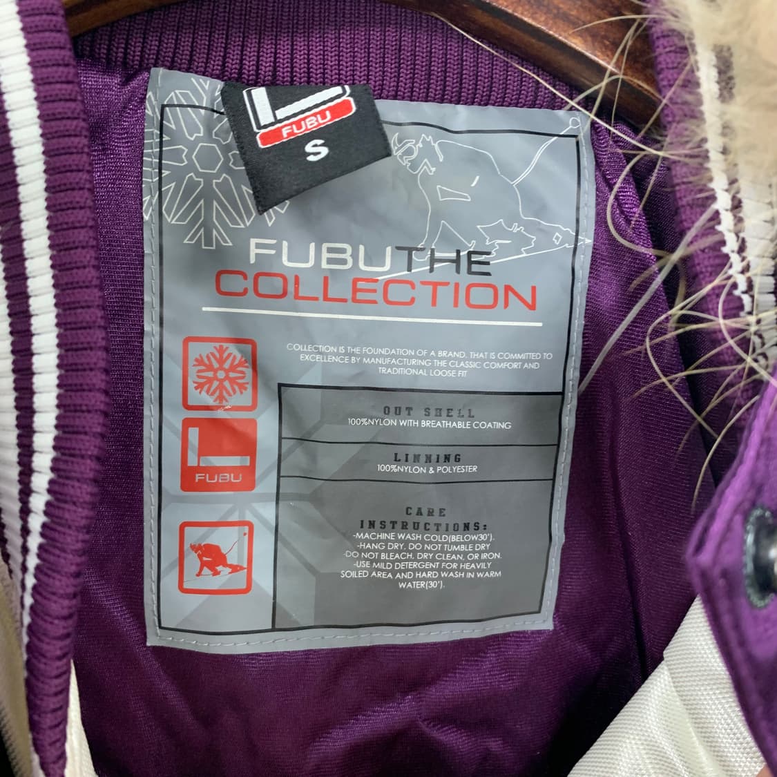 Fubu 후부 y2k 와투케 울프죠 세틴 퍼 점퍼 상품이미지9