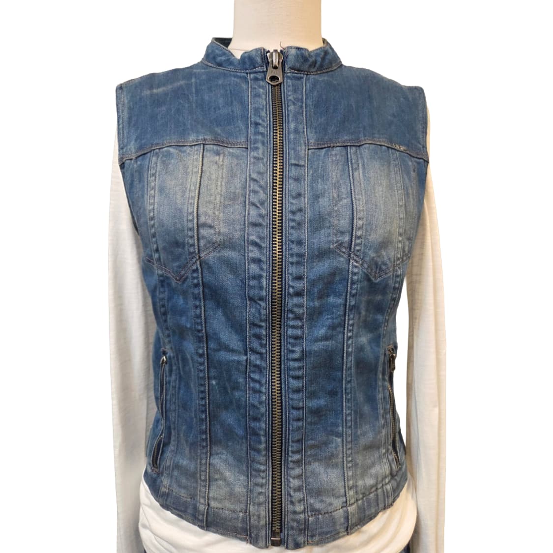 G-STAR 청 데님 조끼 베스트 여성용(S)스판 상품이미지1