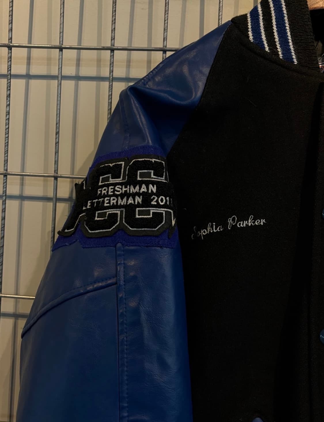 아메리칸 빈티지 울 양가죽 누빔 바시티 자켓 상품이미지3