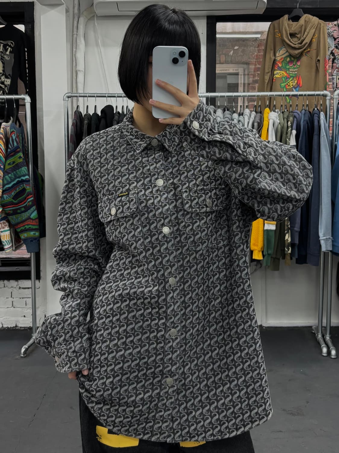 슈프림 21FW 모노그램 데님 셔츠 상품이미지3