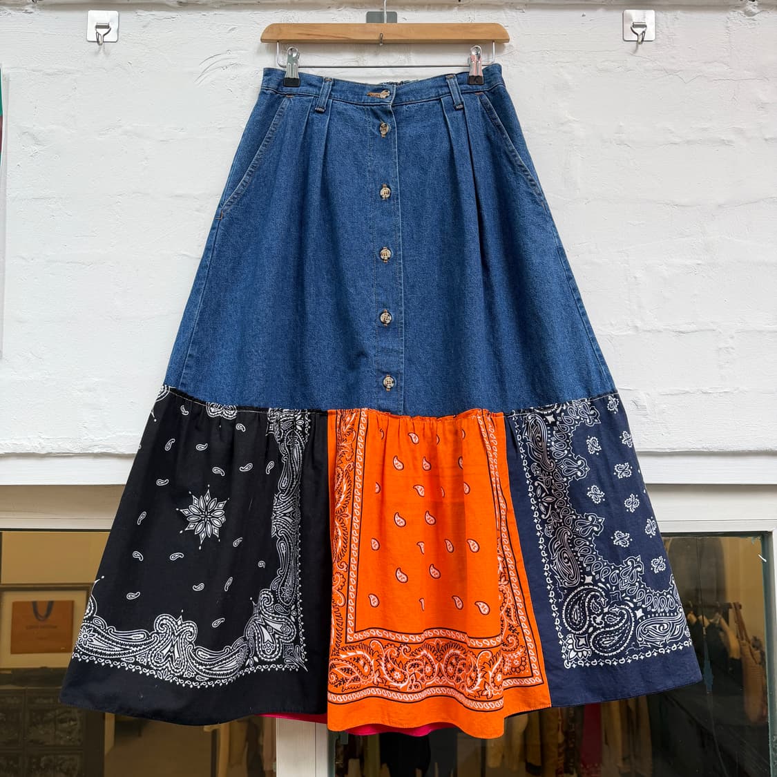 Panama boy 리메이크 반다나 패치워크 데님 스커트 10 상품이미지1