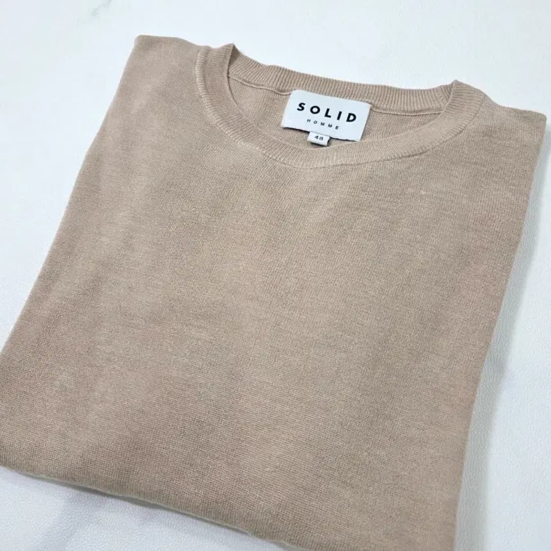 솔리드옴므 실크 100% 라운드 니트 (48/100) 상품이미지2