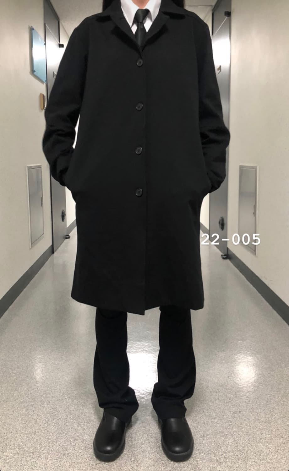 지초이컴포트 22-005 코트 블랙 사이즈2 상품이미지1