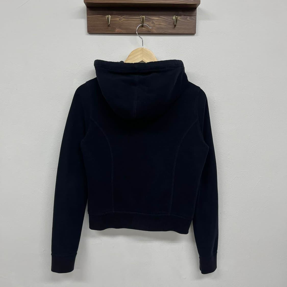 아베크롬비 y2k 블랙 대대장 스냅 버튼 후드 자켓 져지(M) 상품이미지5