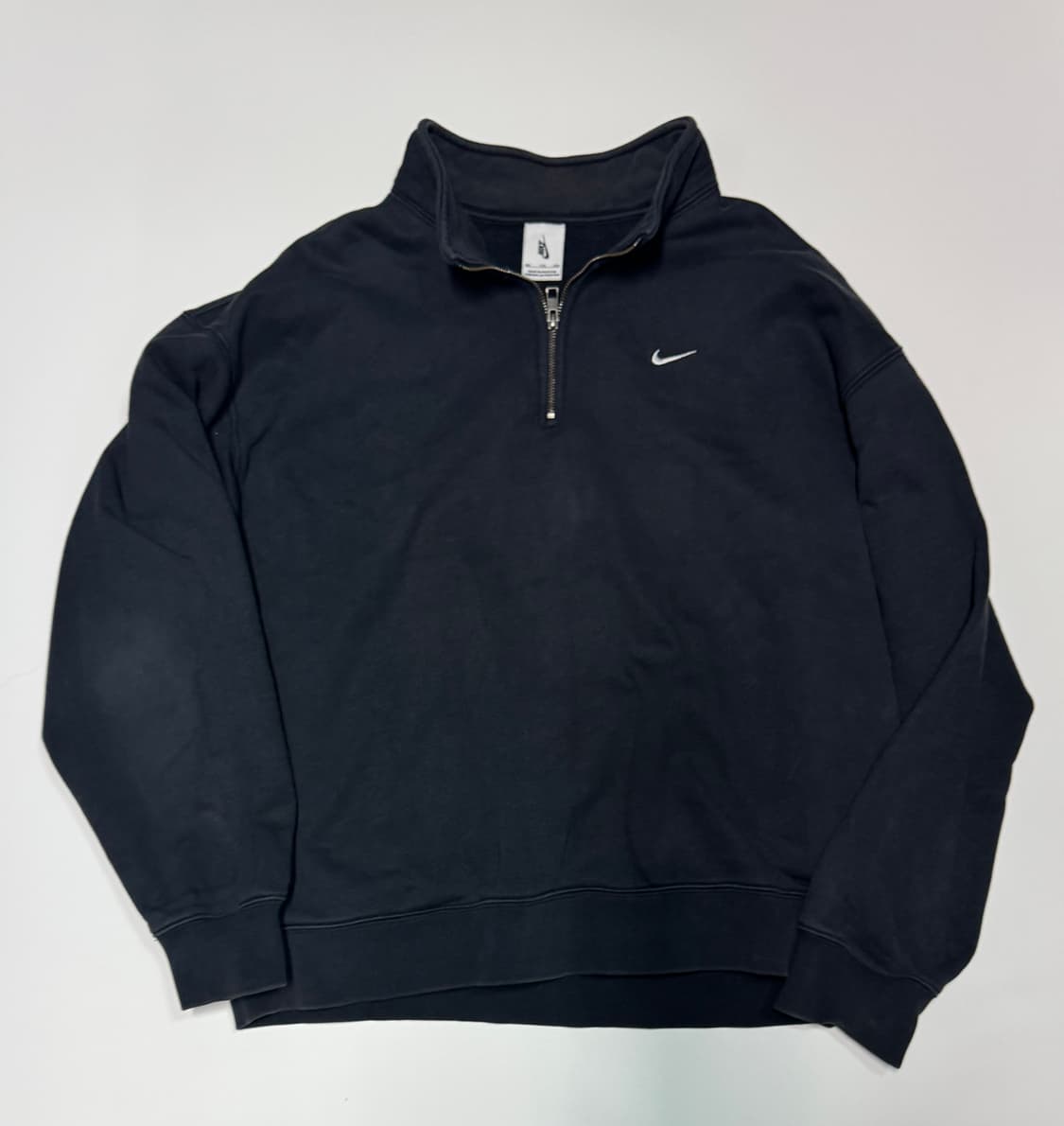 나이키 솔로 스우시 오버핏 반집업 기모 맨투맨 2X 상품이미지1