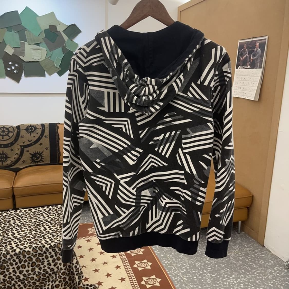 아디다스 유니크 키치 기하학 패턴 져지 후드집업 90 C08888 상품이미지4