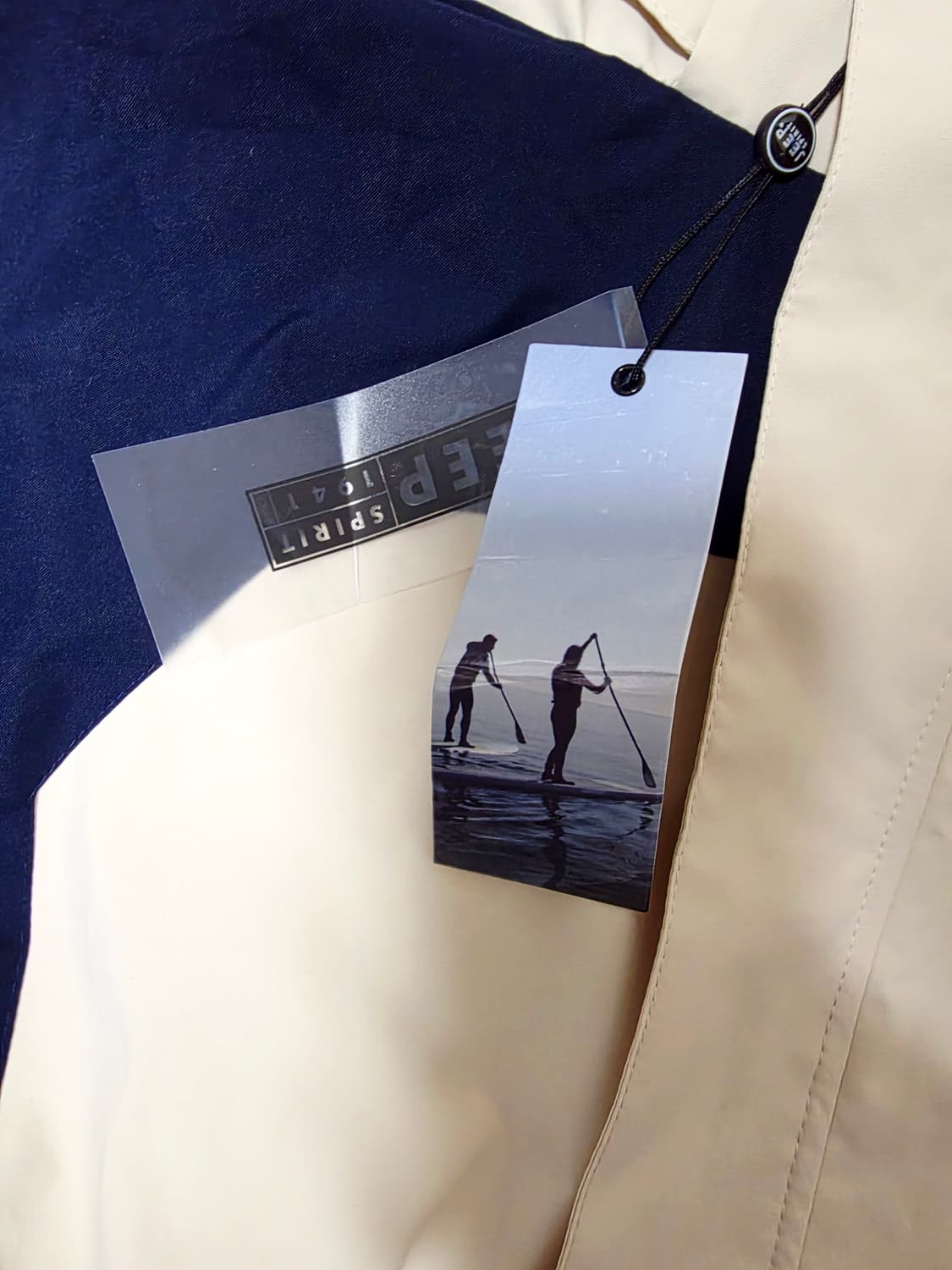 [지프] 스피릿 베이지 블랙 배색 고프코어 바람막이 3XL (실측100) 상품이미지4