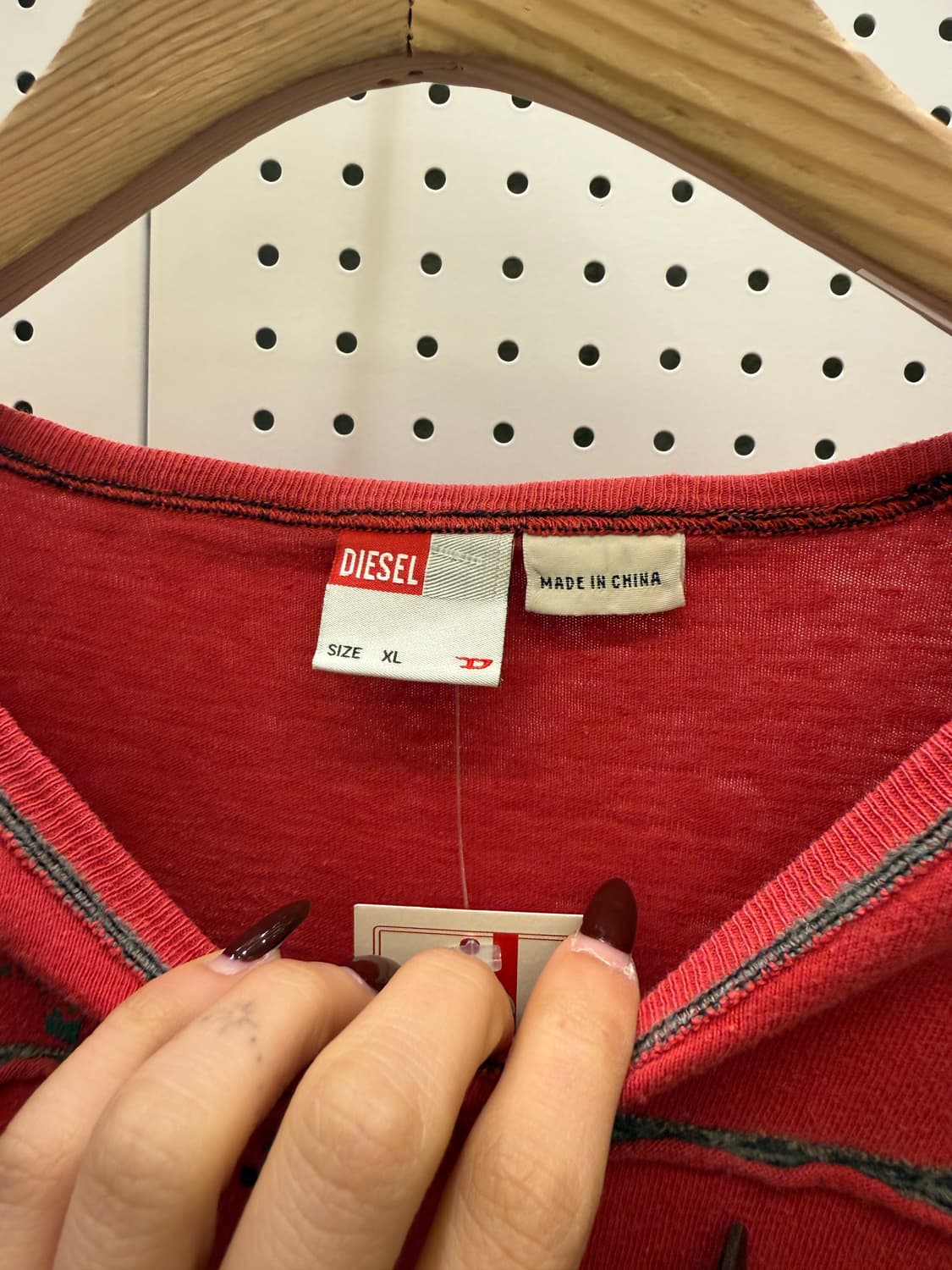 디젤 그래픽 워싱 긴팔 티셔츠 U1655 상품이미지5