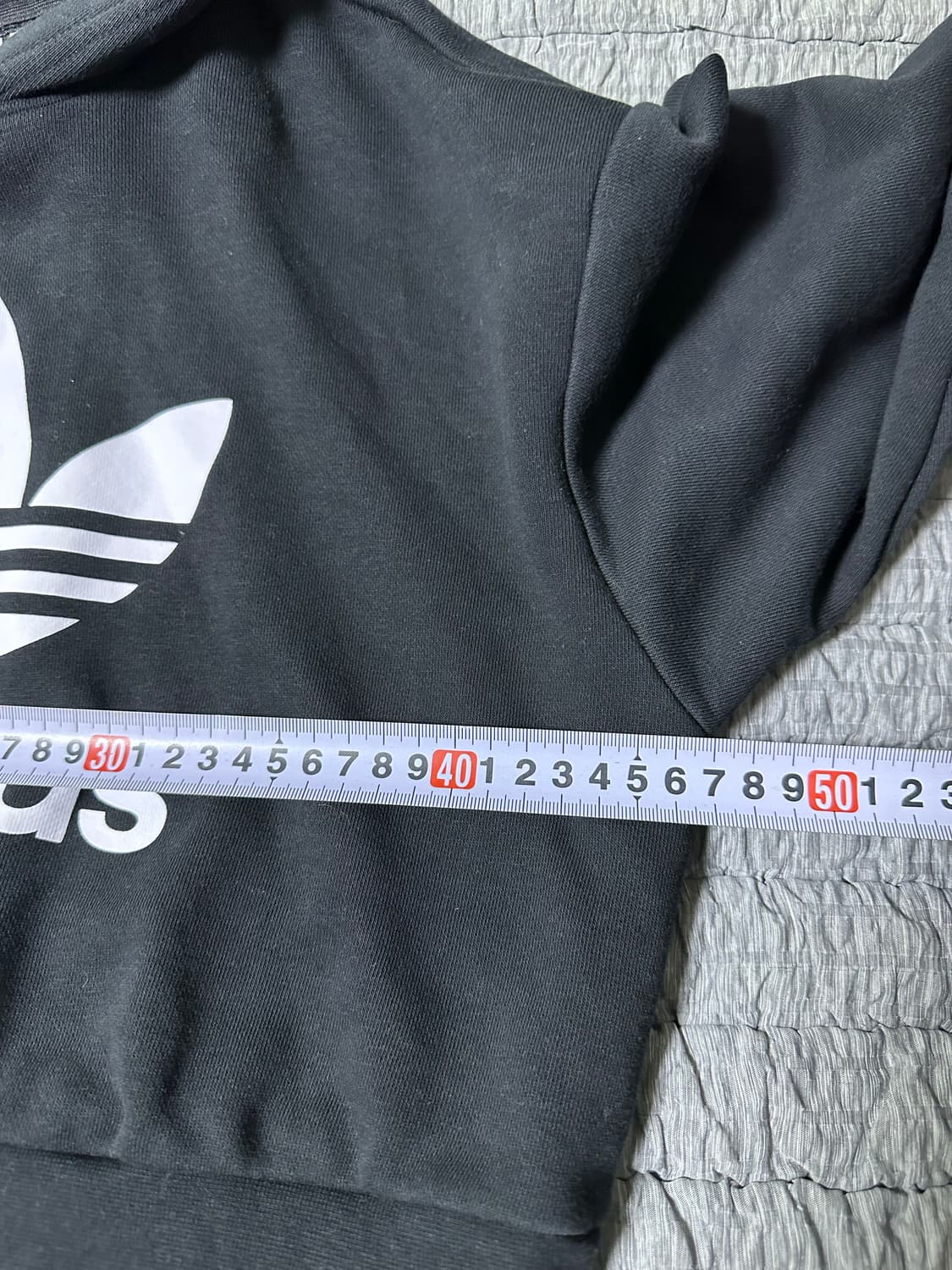 아디다스 블랙 후드티 트레포일 로고 상품이미지5