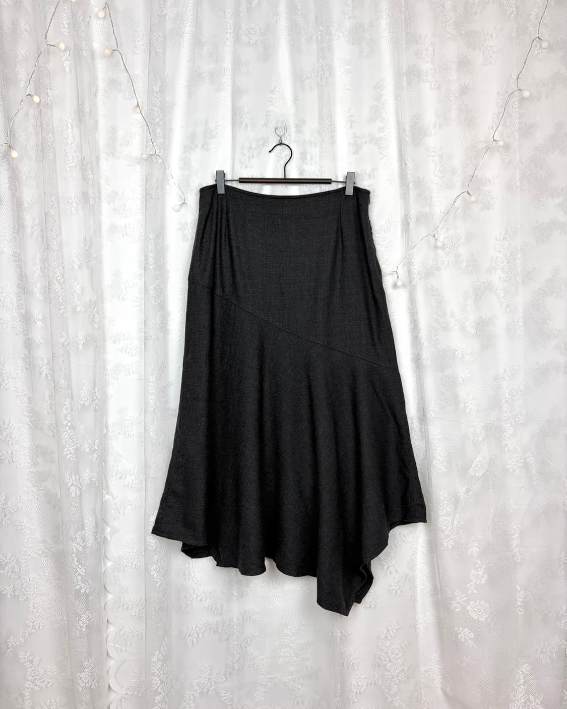 ANNA BASSANI asymmetric flare long skirt 상품이미지1