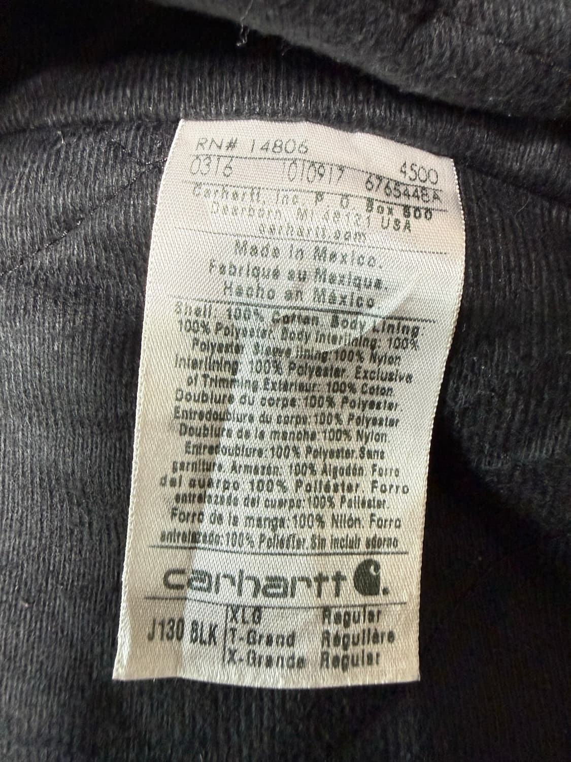 칼하트 j130 blk 블랙 상품이미지9