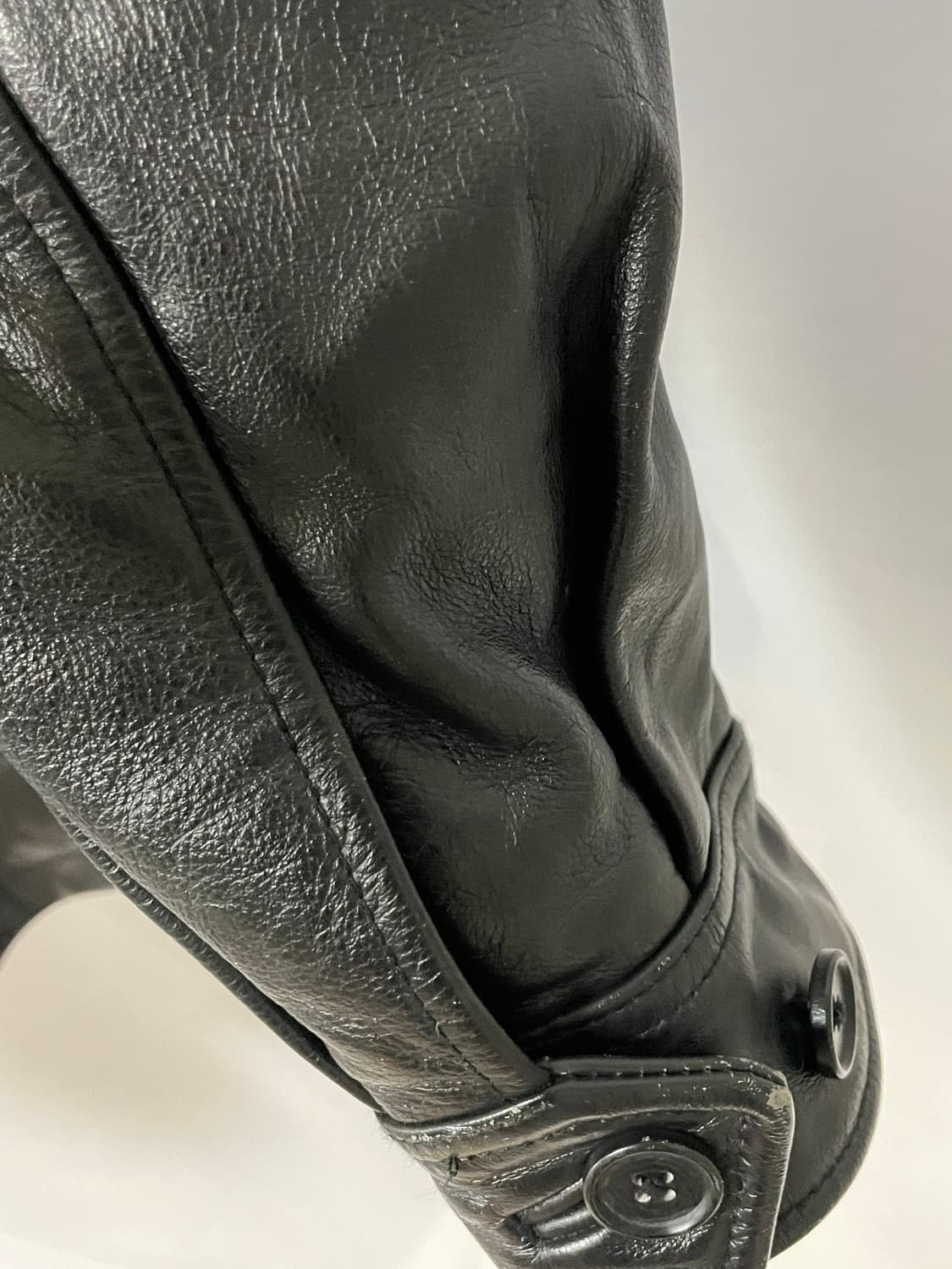 [D.O Archives] 90s 올드갭 레더 싱글라이더자켓 블랙(XL) 상품이미지4