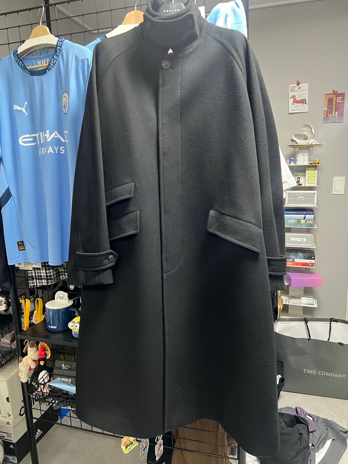 OVERSIZED CASHMERE BALMACAAN COAT BLACK 상품이미지1