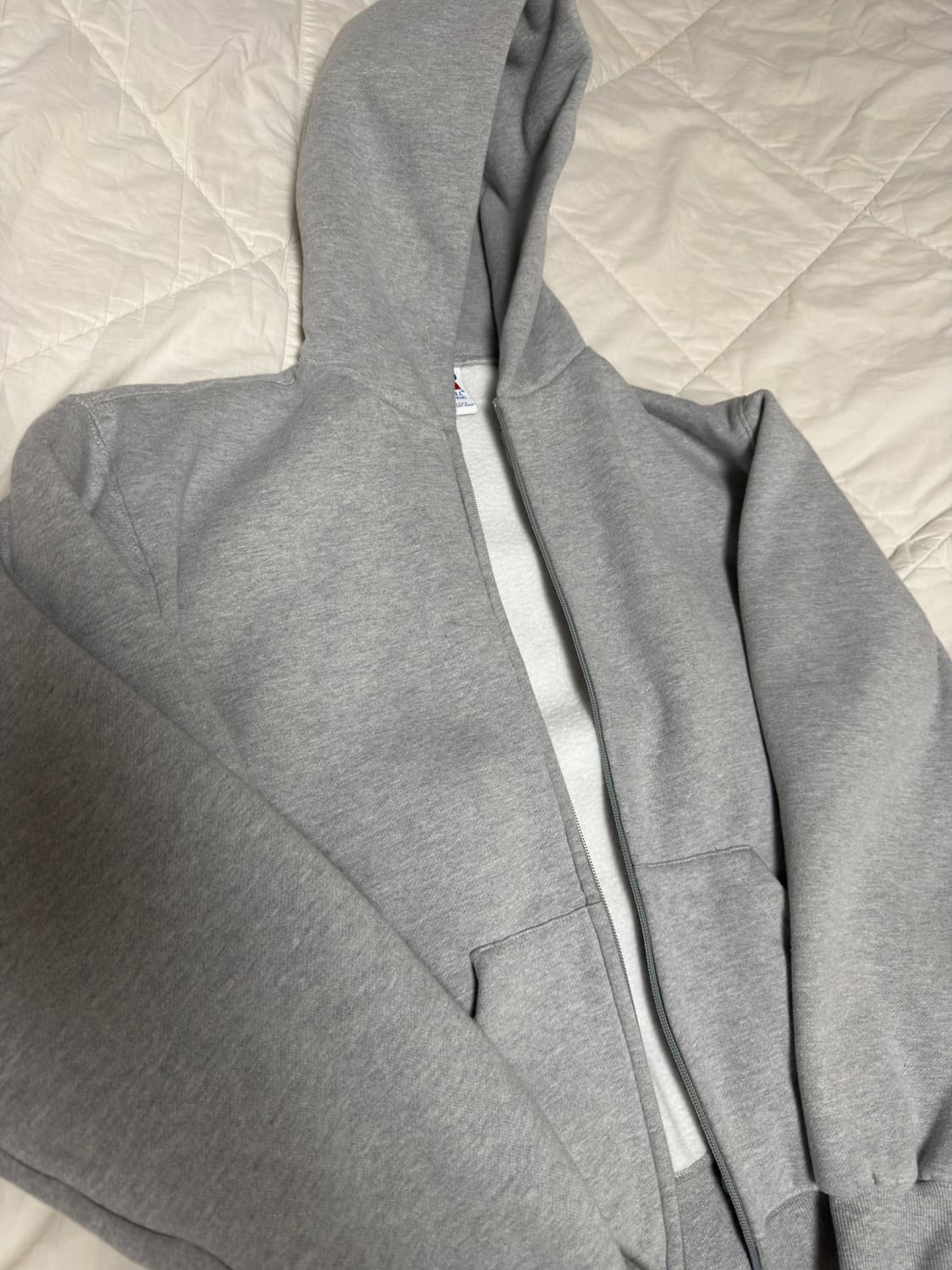 러셀 어슬레틱 빈티지 후드집업 그레이 라지 상품이미지2