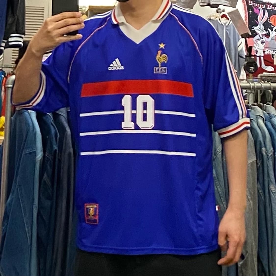 새상품급 아디다스 정품 1998년 프랑스 홈 지단유니폼 상품이미지4