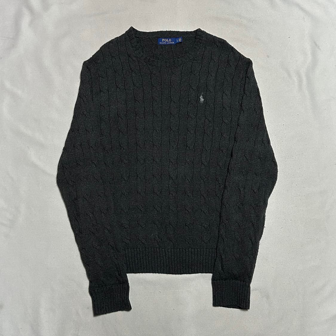 L 폴로랄프로렌 코튼 케이블 차콜 니트 상품이미지2