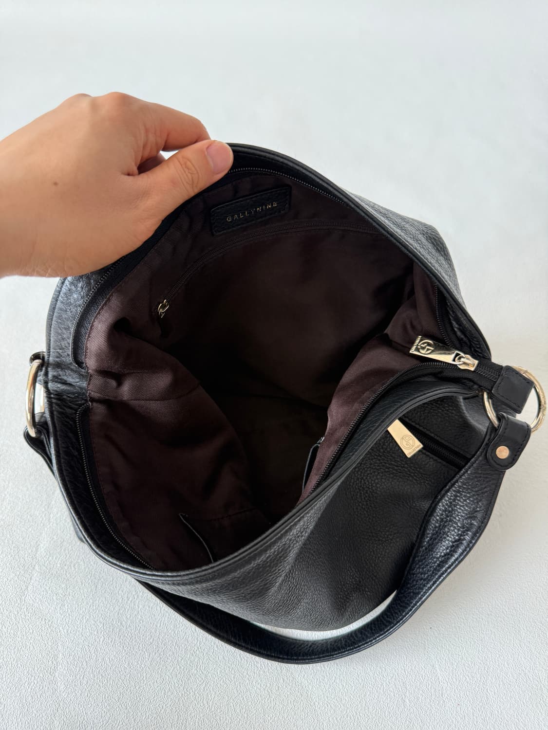 Pre owned 레더 호버 숄더백 상품이미지9