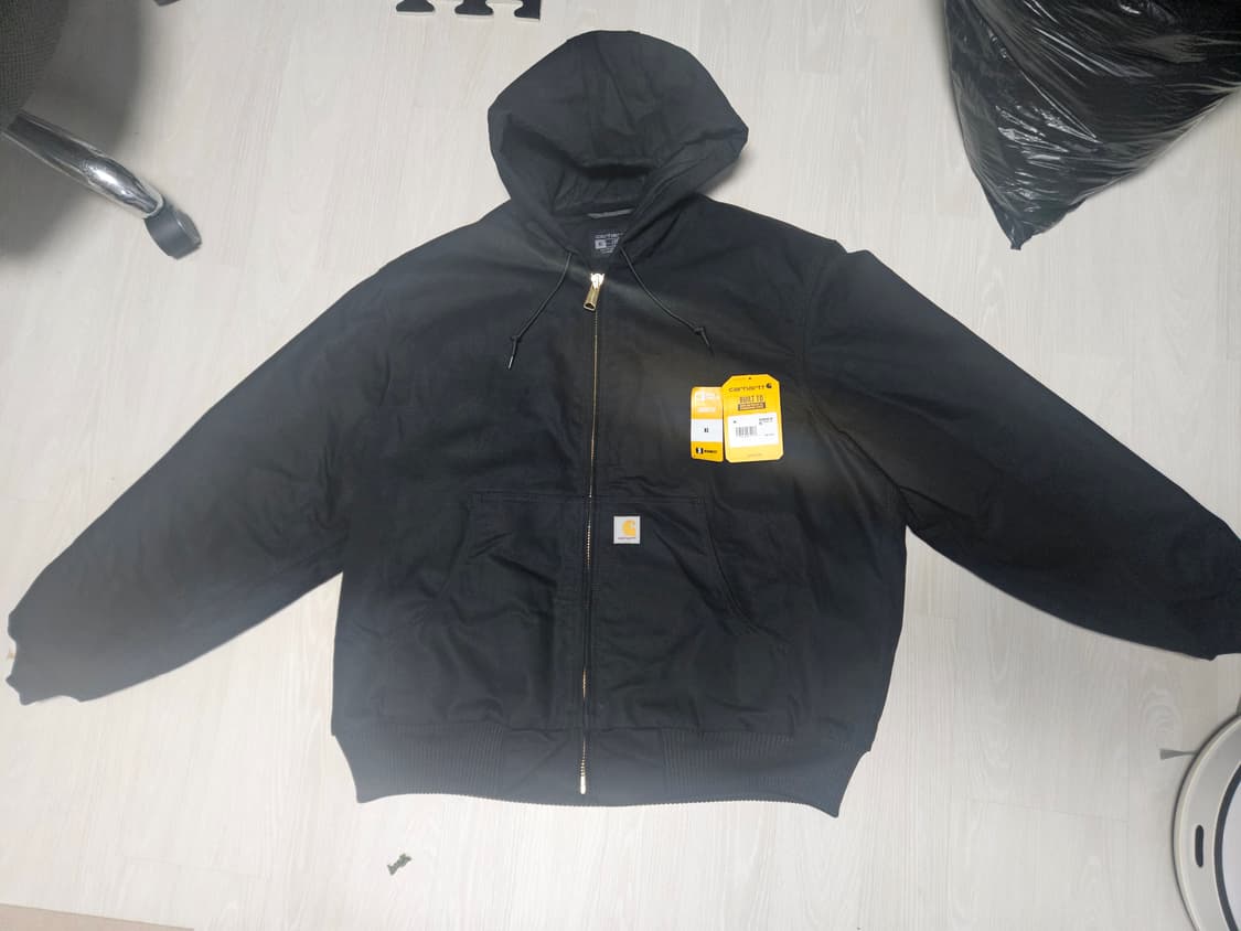 새제품 칼하트 덕 액티브 자켓 j140 XL 블랙 L교환가능 상품이미지1