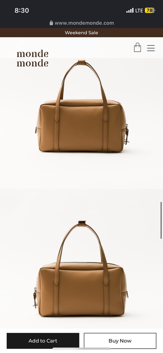 몽드몽드 소프트박스 토트백 카푸치노 상품이미지2