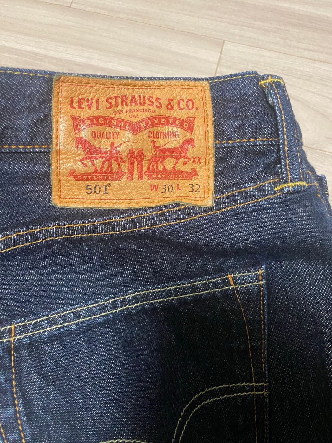 리바이스 501 진청 데님 판매합니다 상품이미지2