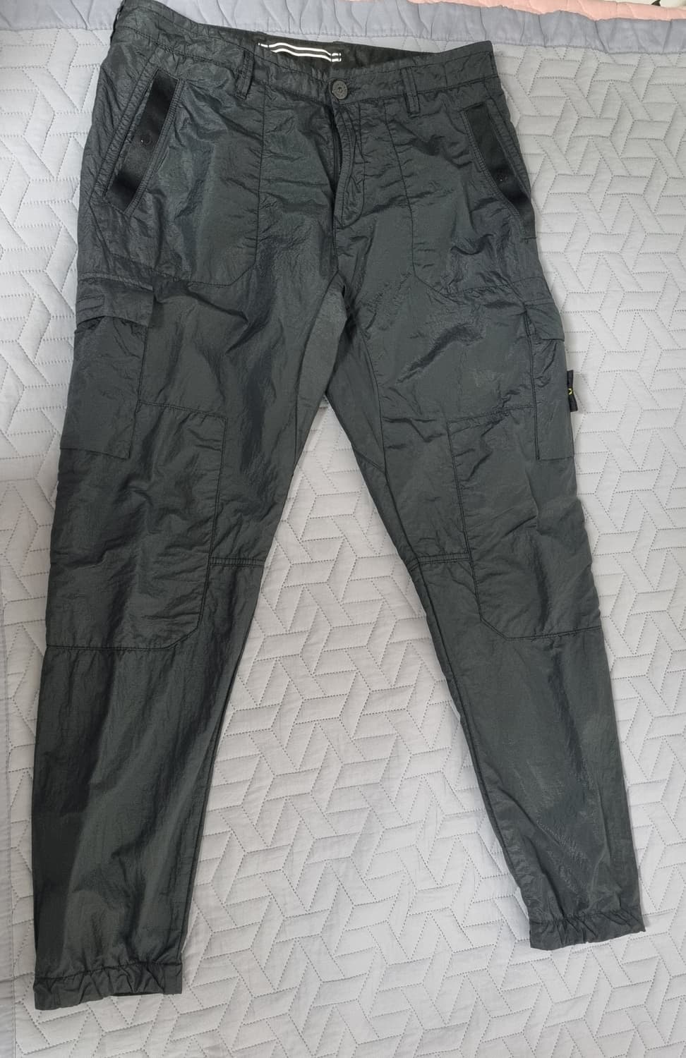 스톤 아일랜드 시어서커 팬츠 블랙 상품이미지2