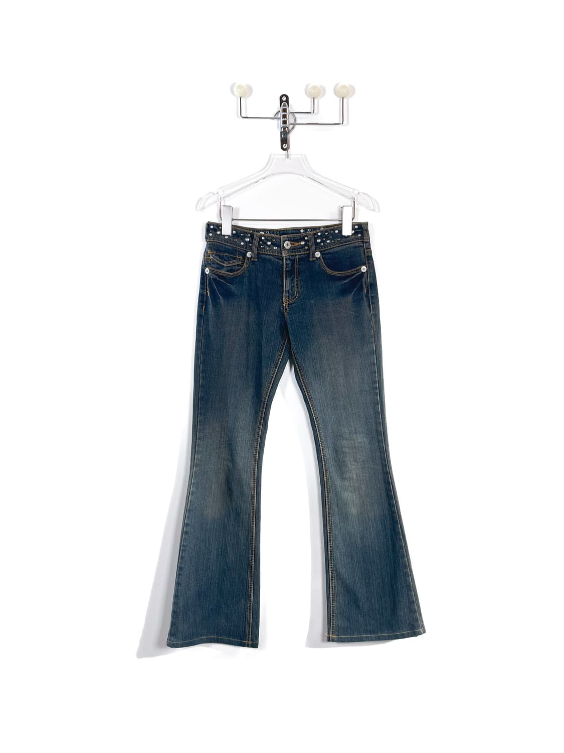 빈티지 스터드 부츠컷 데님팬츠 상품이미지1