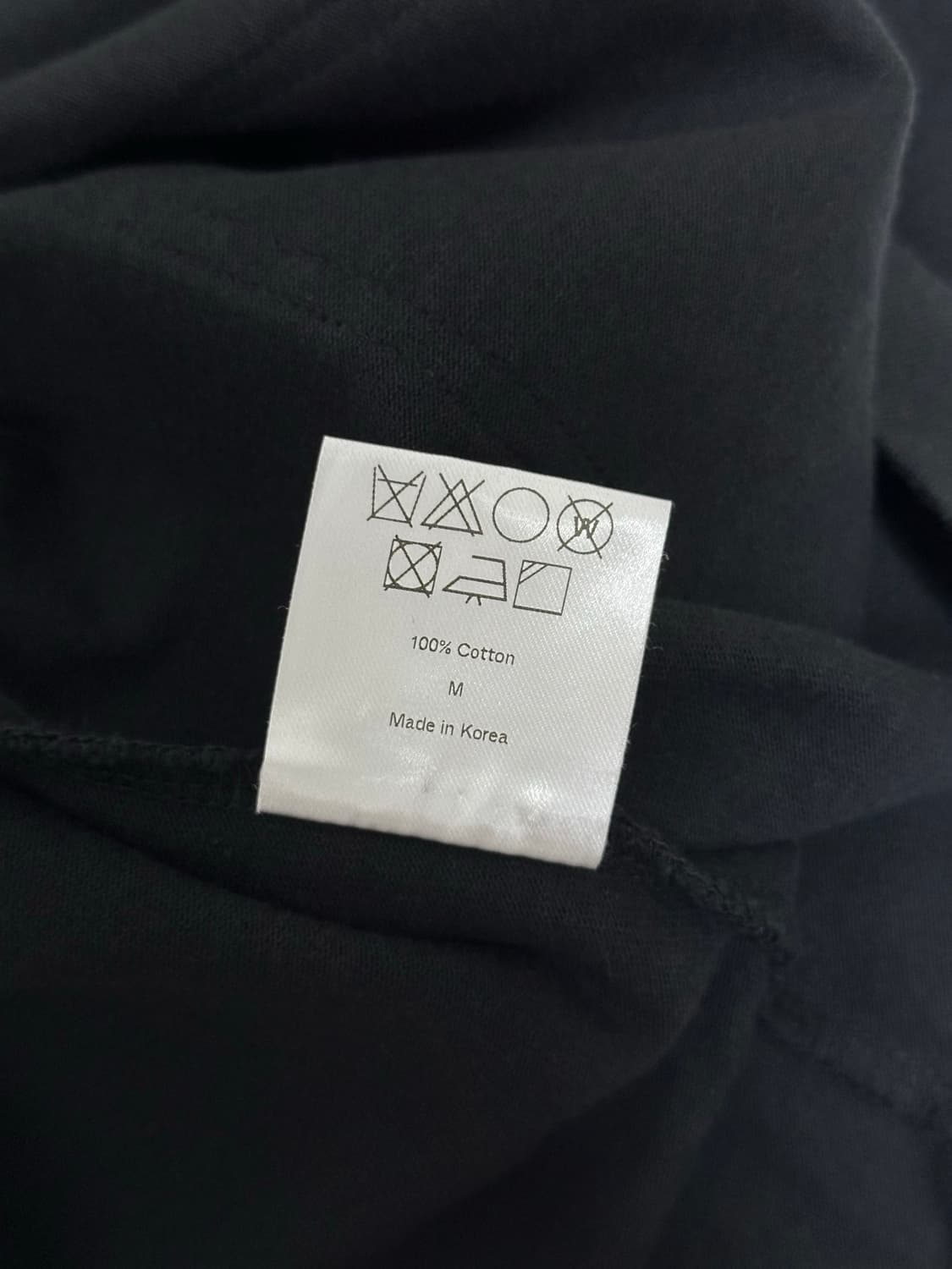 [M] 지용 킴 썬 블리치드 패치 티셔츠 반팔 블랙 상품이미지6
