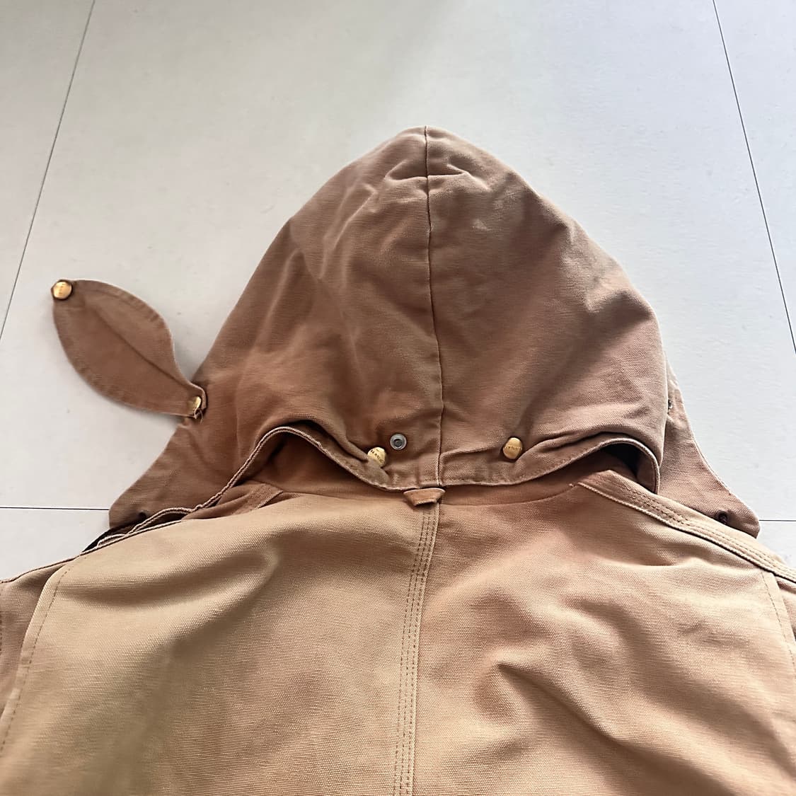 칼하트 C03 BRN 미국 생산 빈티지 디트로이트 자켓 후드 포함 46R 상품이미지10