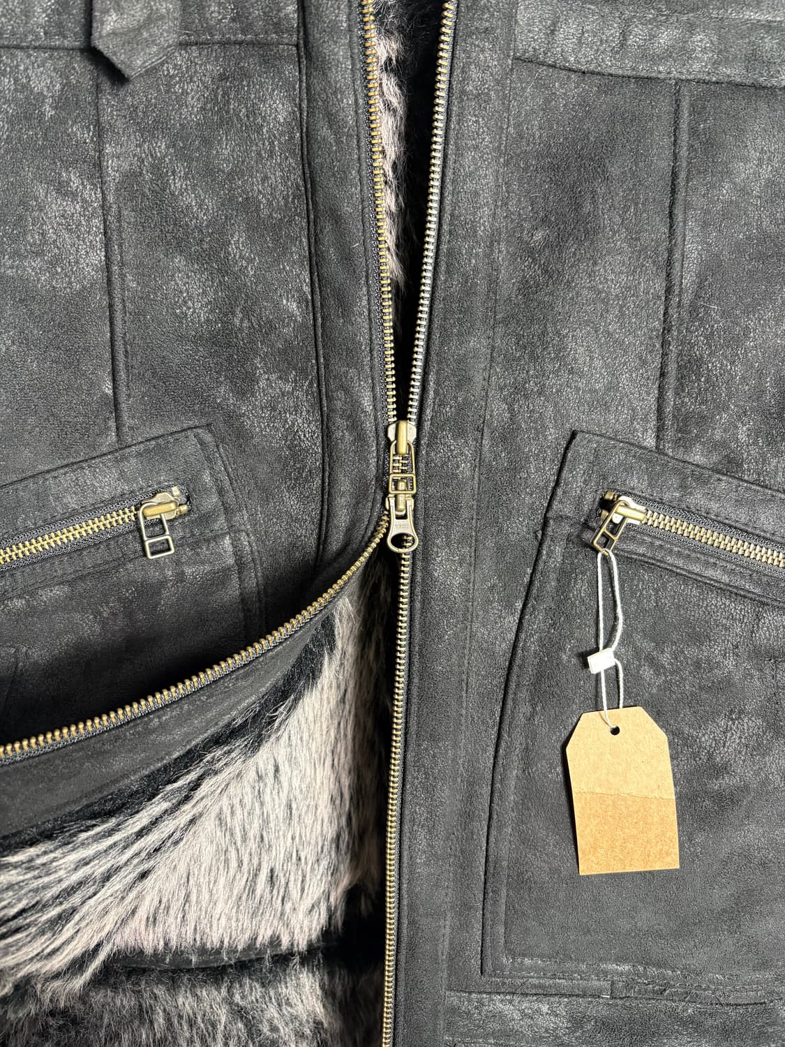 Morgan homme 블랙 무스탕 상품이미지4