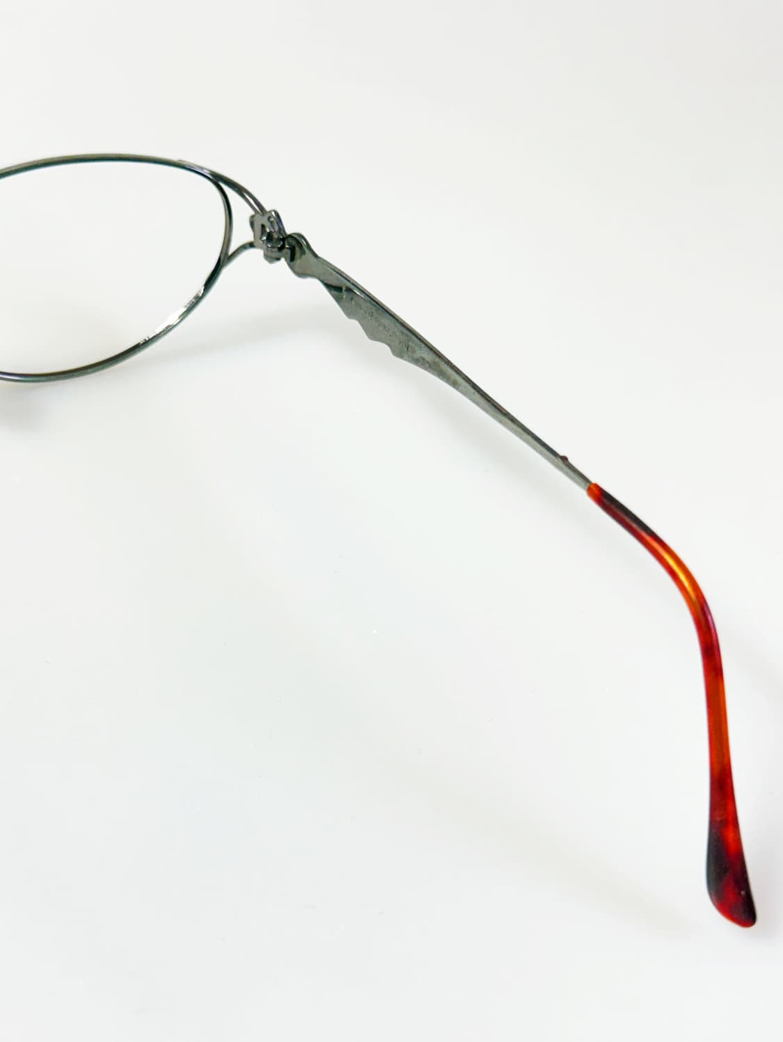 90s AVETO 슬림 오벌 다크 실버 메탈 빈티지 안경 상품이미지6