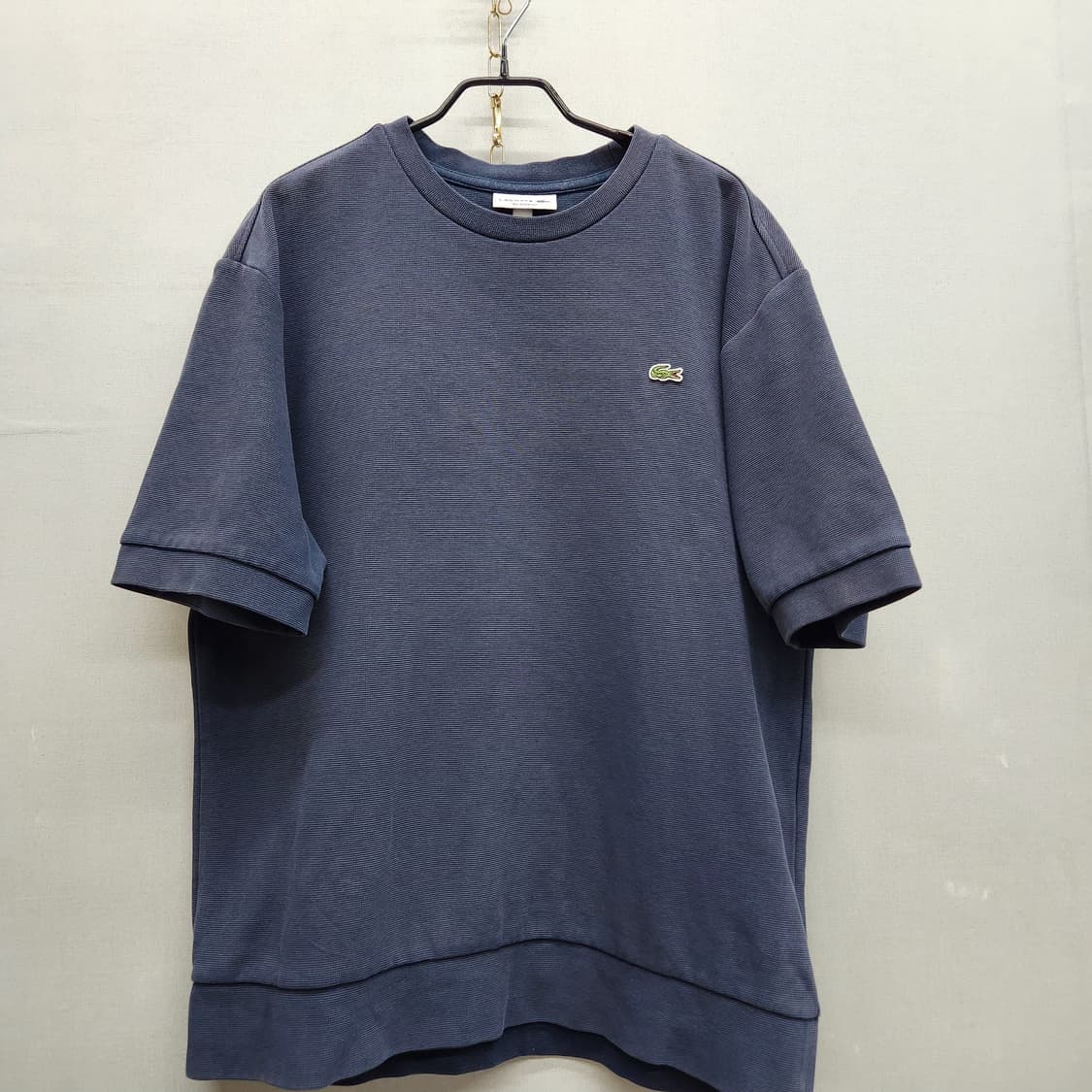 라코스테 로고 맨투맨 반팔티 M(L) 상품이미지1