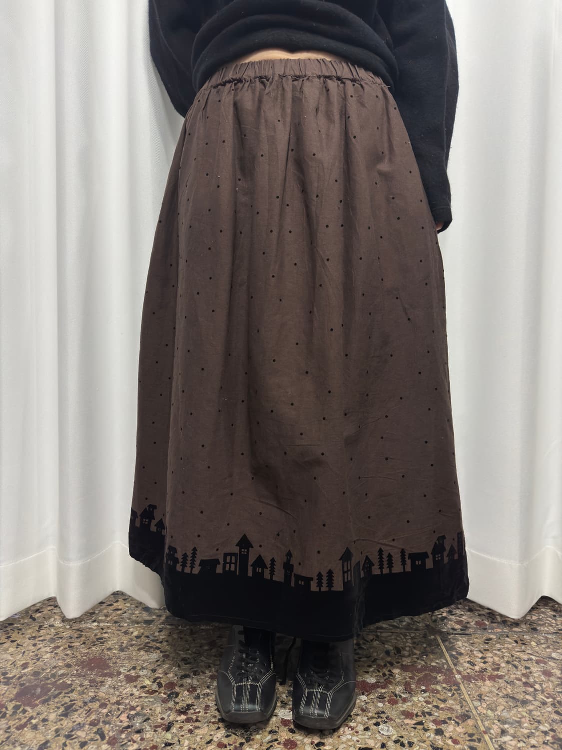 samansa mos2 dot design long skirt 상품이미지1