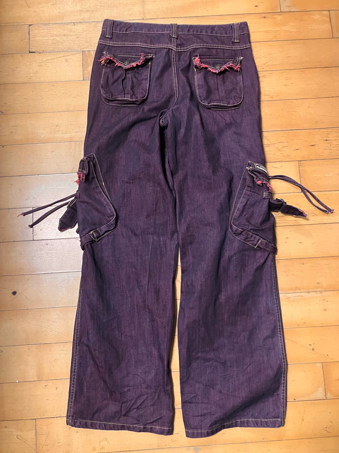 Japanese 90s Y2K 멀티포켓 퍼플 카고 팬츠 33 상품이미지6