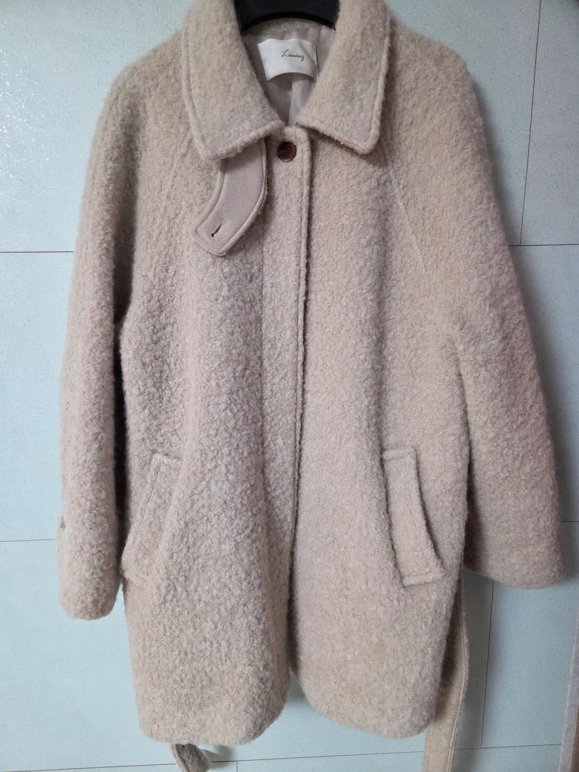 라미네즈 부클 벨티드 코트 boucle belted coat 판매 상품이미지4