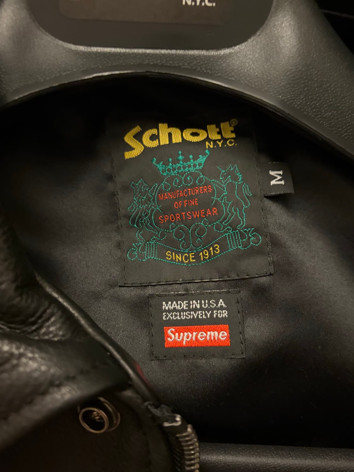 슈프림X쇼트 레더 클립 자켓 M 상품이미지2