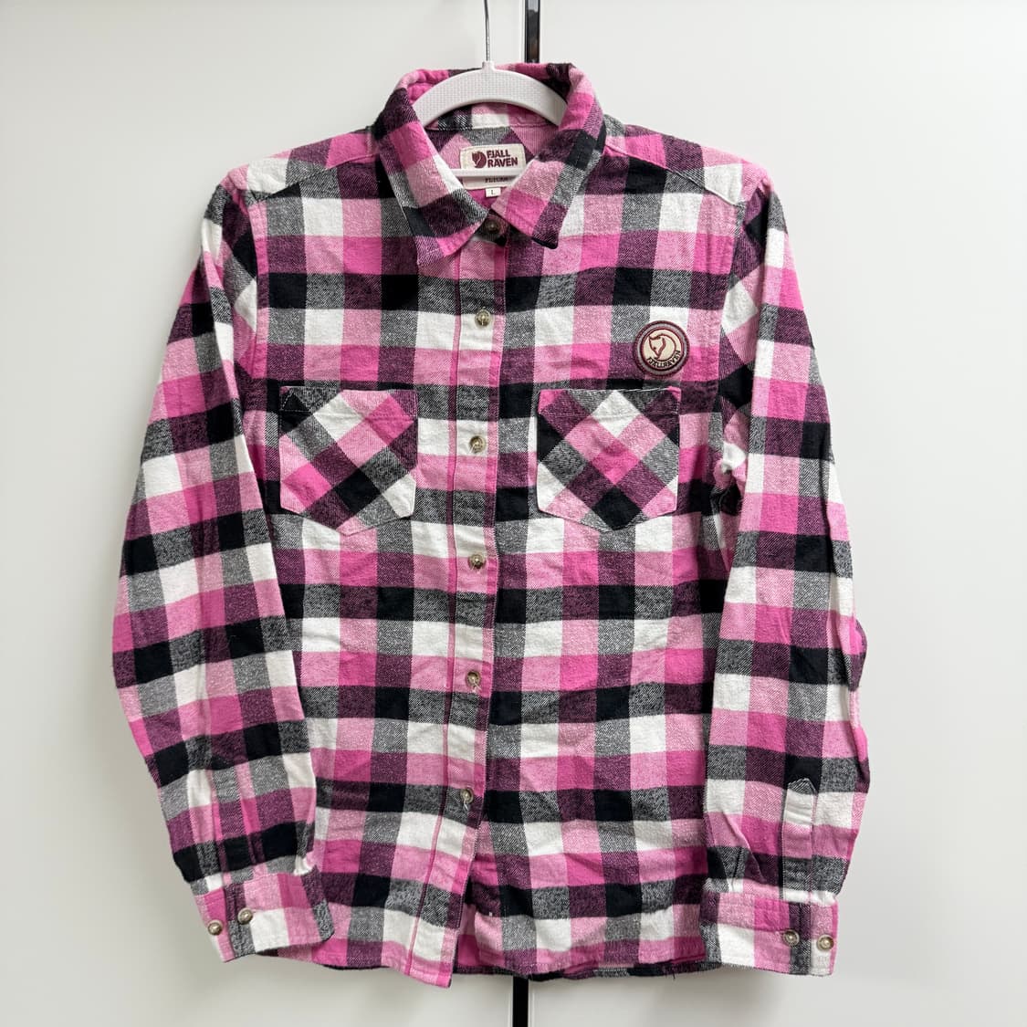 스웨덴(fjall raven)피엘라벤 아웃도어 플란넬 핑크 체크셔츠 L 상품이미지1