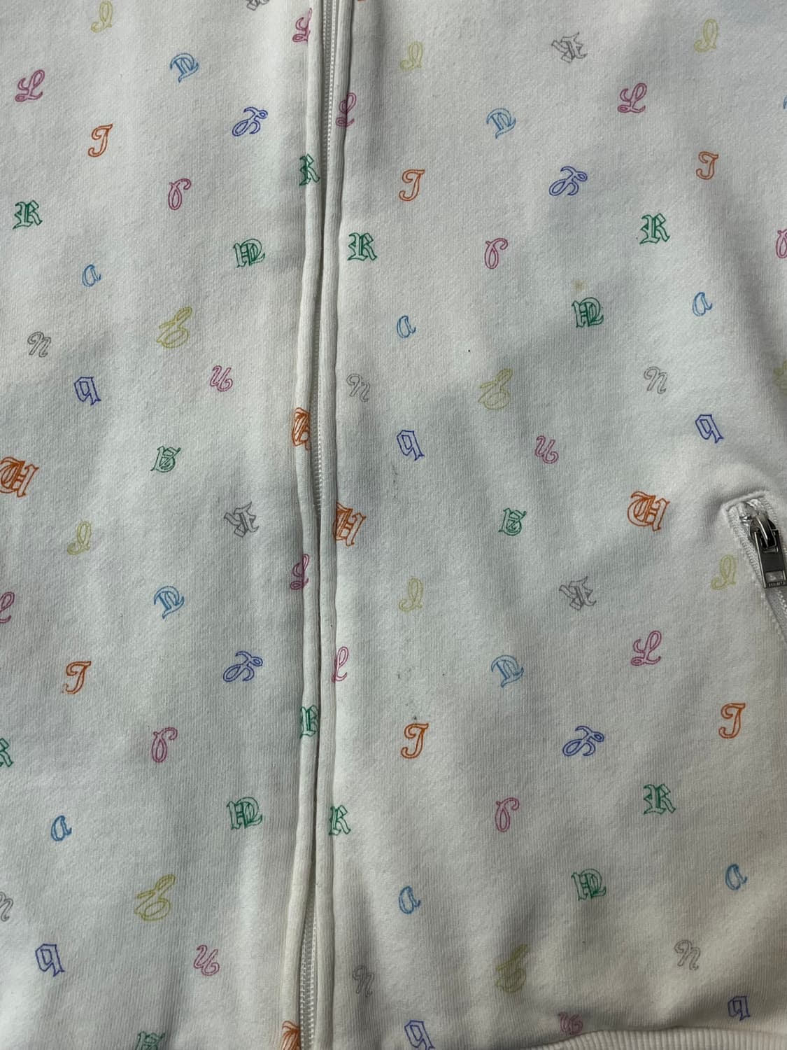 빈티지 패턴 후드집업 화이트 L #csz1923 상품이미지6