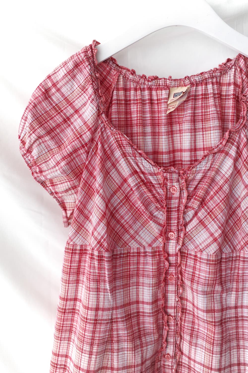 check frill half blouse 상품이미지3