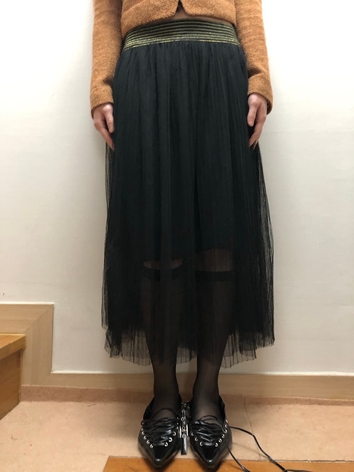 빈티지 블랙 레이스 스커트 상품이미지3