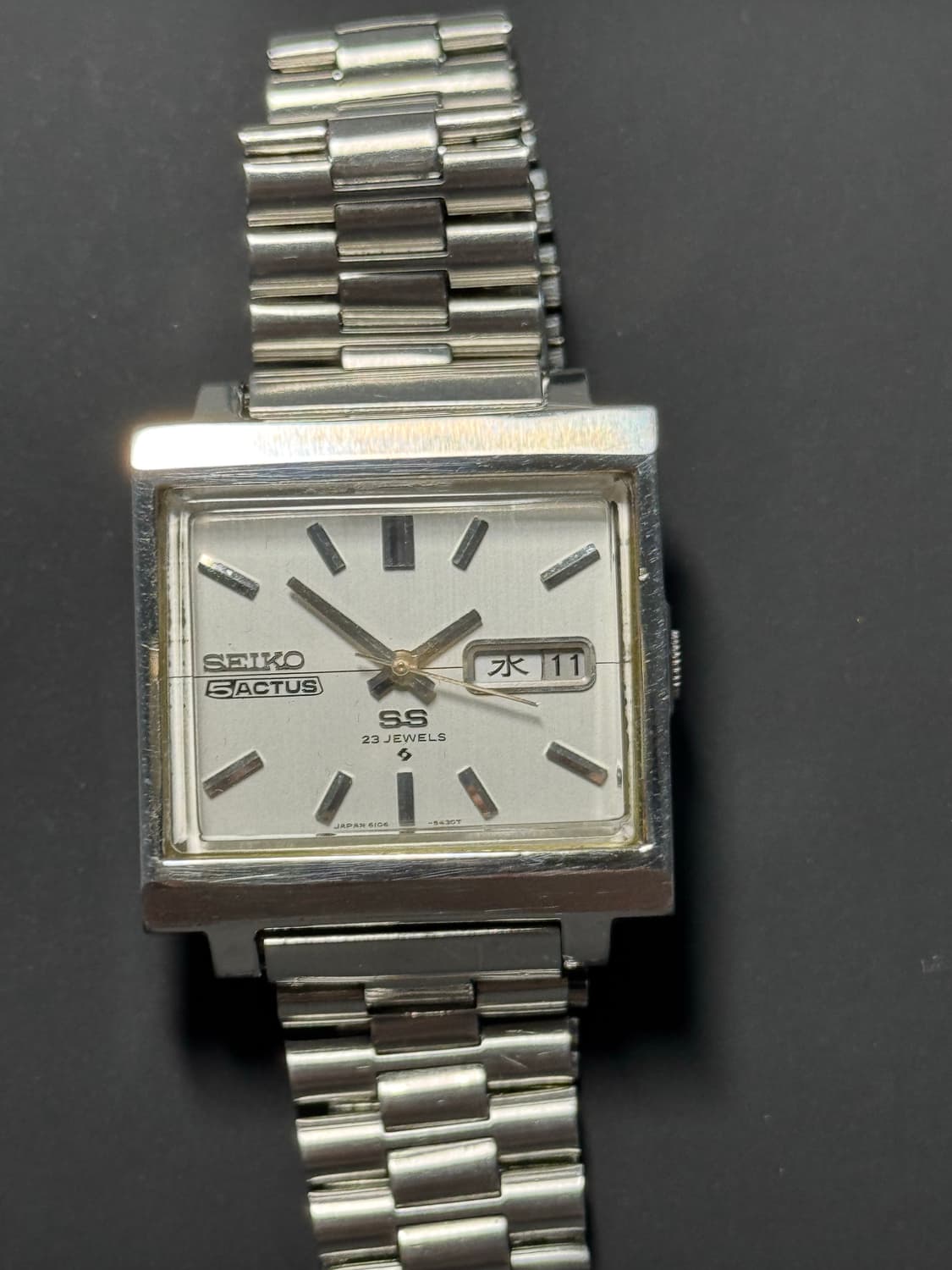빈티지 세이코 5 액투스 6106 사각 손목시계 상품이미지7
