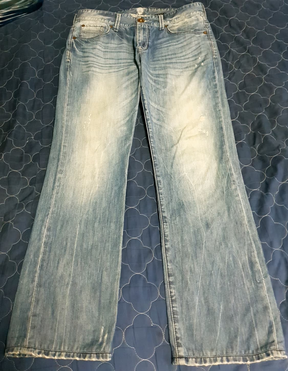 (10s) 빈폴 진 빈티지 에이징워싱 백로고자수 스트레이트 데님팬츠 33 상품이미지1