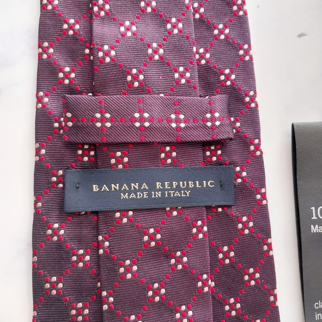 바나나리퍼블릭 실크 와인 패턴 넥타이 9.6cm 새제품 K2297
 상품이미지9