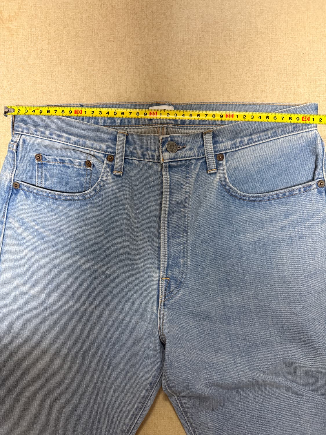 시오타 스트레이트 데님, 33인치 상품이미지3