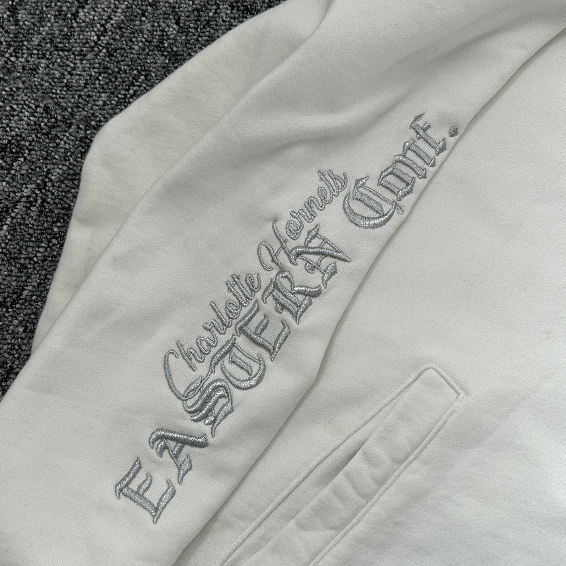 NBA 샬럿 호네츠 실버 레터링 후드집업 상품이미지4