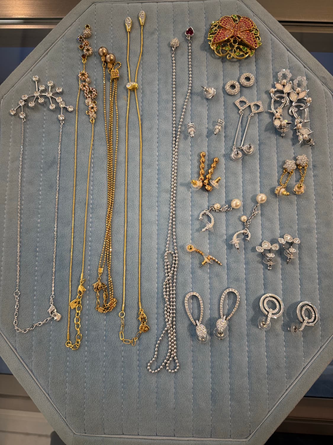 스와로브스키 스퀘어 드롭 이어링 실버 은 금 골드 다이아 스톤헨지 티파니 상품이미지7