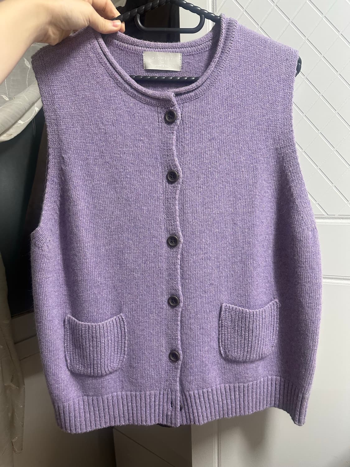 보라 니트 조끼 (빈티지 아님) 상품이미지1